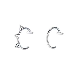 狼牙圈唇环免打孔唇钉假无洞辣妹恶魔钉免打孔无痛不掉钛钢唇环