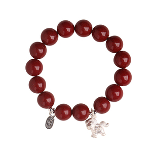 2026年朱砂手串女款纯银马上有钱生肖属马本命年手链男转运珠礼物