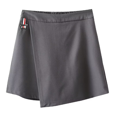 大码女装夏季高腰西装半身裙裤