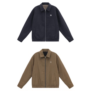 吕小虎ACTUP 双面穿哈灵顿工装夹克男士春季翻领通勤格子外套上衣