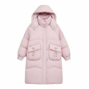 中长款羽绒服女时尚连帽保暖外套
