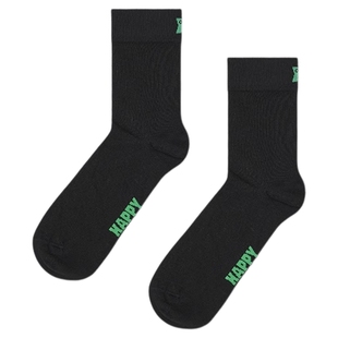 Happy Socks秋冬爆款男女款休闲白袜子纯色百搭中筒袜ins堆堆袜潮