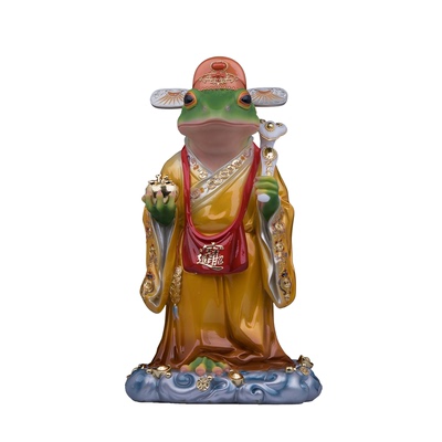 神兽貔貅摆件三足金蟾神像汉白玉守财家用店铺祝福中式桌面摆件