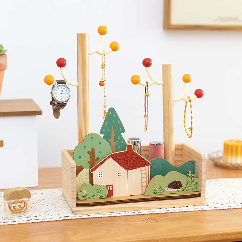 阿楹 客厅首饰钥匙挂架摆件入门玄关收纳盒复古高级创意奶油装饰