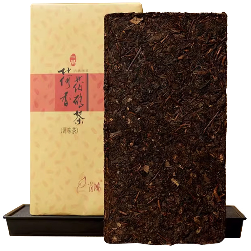 肖鸿荷香茯砖茶190克七年陈茶
