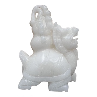 天然玉石白玉葫芦龙龟摆件福禄长寿家居玄关办公室装饰品送礼招财