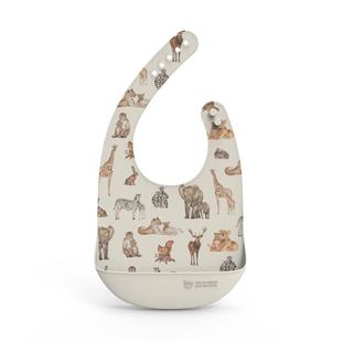 Qlittle宝宝吃饭围兜辅食饭兜儿童软硅胶防水防脏防油婴儿围兜