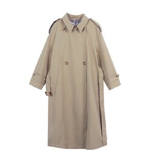 Jane express/简表达双排扣束腰系带修身风衣长款外套女CFY61001