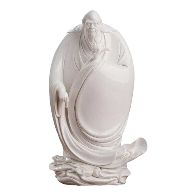 素茗《老子》陶瓷雕塑工艺品摆件