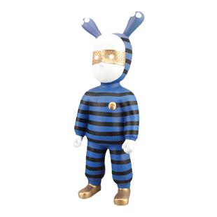 北欧创意卡通条纹流氓兔人摆件样板房家居客厅电视柜儿童房装饰品