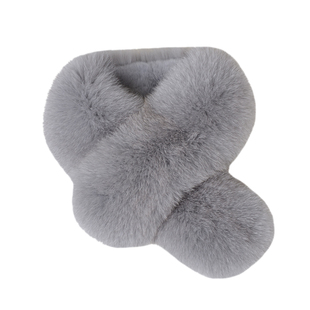 狐狸毛围巾女冬季加厚保暖双面韩版简约百搭护颈獭兔毛领皮草围脖