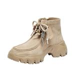 杨幂同款思加图新款沙丘电音复古运动靴短靴厚底增高加绒时装靴女