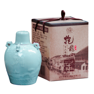 绍兴特产黄酒十八年糯米手工善酿酒半甜两斤礼盒