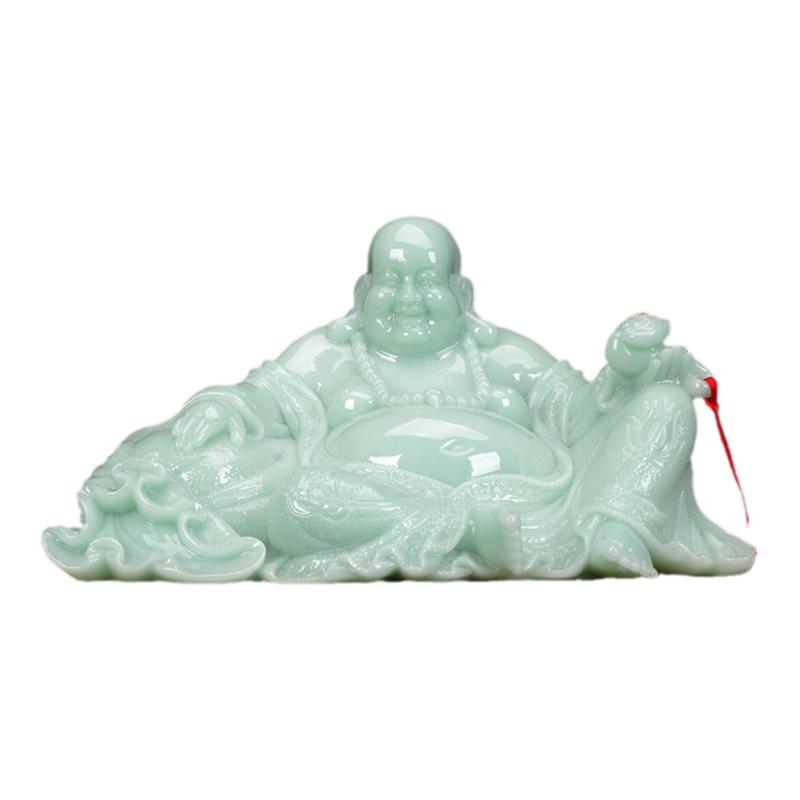 玉石财神开业送礼乔迁弥勒佛像