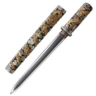 干将莫邪龙泉市宝剑周强无承短剑唐剑一体刀剑摆件冷兵器未开刃