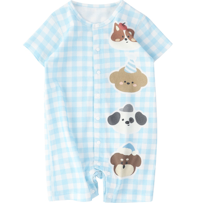 7A抗菌短袖宝宝连体衣纯棉无骨