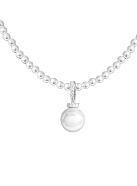 可拆卸万能扣超细的珍珠素链项链