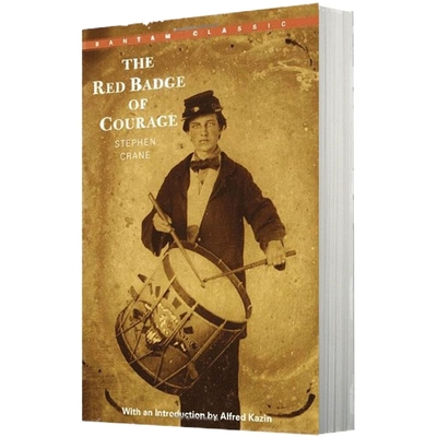 英文原版红色勇气徽章