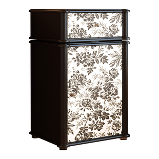 法式床头柜家用卧室2025新款复古高级感床头替代品斗柜保险柜一体