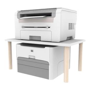 办公桌下打印机置物架传真机置物架桌面复印机分层置放架木质支架