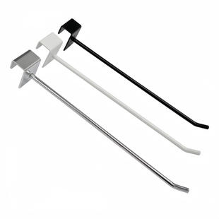 货架单线加厚挂钩卡方管货架钩子横梁杆便利店饰品手机母婴展示架