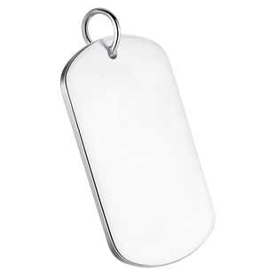 999纯银军牌项链男女款潮牌情侣吊坠个性定制足银牌挂坠刻字照片