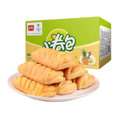 盼盼小卷包凤梨味面包糕点1.05kg
