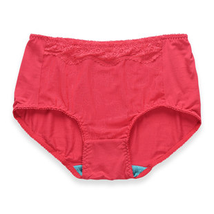 AB内衣女士蕾丝网面薄款莫代尔内裤抗菌中腰性感平脚裤 2条装0268