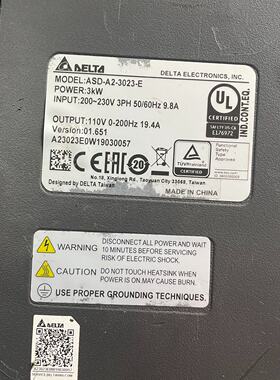 议价台达A2伺服驱动器ASD-A2-3023-E(3kw) 拆机