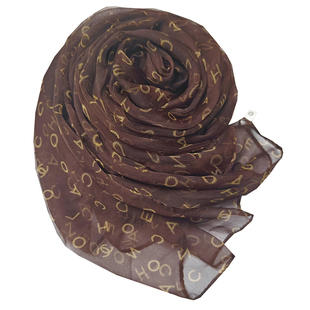 杭州丝绸印花真丝丝巾桑蚕丝纱巾夏秋季长款百搭披肩女薄款长围巾