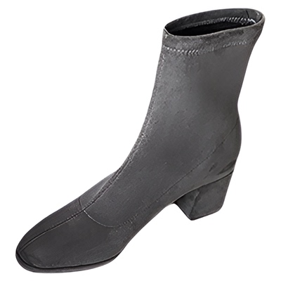 王小毒反绒面弹力靴瘦瘦靴