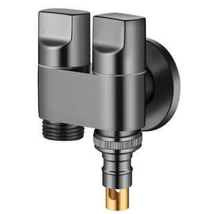 双出水洗衣机水龙头角阀一进二出专用双龙头自动止水阀一分二接头