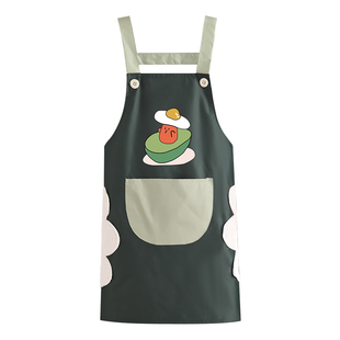 【活动中】防水防油家用背带围裙厨房家用女韩版成人做饭干活耐脏