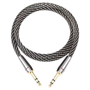 日本进口佳耐美6.5大三芯音频线铜镀金6.5mm转6.5双声道trs音频线