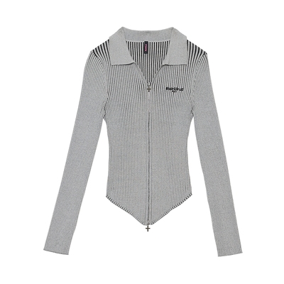 RuirUirul翻领修身长袖上衣