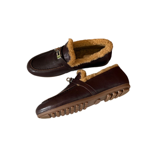 OZZEG2025秋冬新款kelly扣时尚保暖乐福鞋女加绒皮毛一体软底单鞋