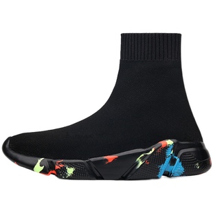 2025秋冬款超轻棉鞋短靴袜子鞋40 41 42大码女鞋显脚小软底高帮鞋