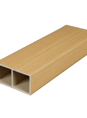 生态木方通吊顶客厅隔断玄关立柱100*50方木绿可木生态木塑木方通