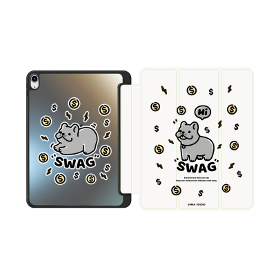 带笔槽亚克力苹果保护壳情侣款