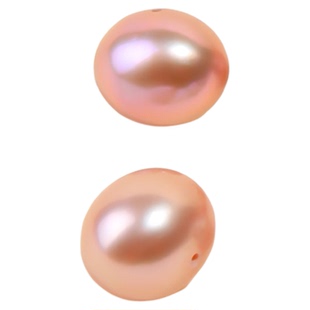 天然近圆淡水紫色珍珠散珠带孔diy手链耳饰项链配珠配件材料批发