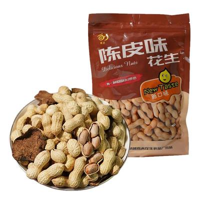 鹤星陈皮花生袋装咸干小吃下酒菜