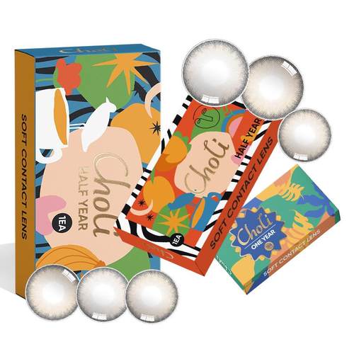 choli进口美瞳2021新款大直径自然混血年抛半年抛盒近视隐形眼镜