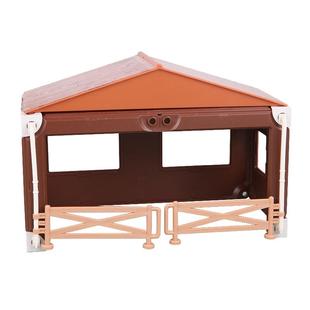 仿真动物模型沙盘儿童玩具幼儿园摆件农场小马儿蛋糕摆件家畜家禽