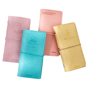 拾光2025新款M2.5活页手账本小本子高颜值可平摊空白内页软皮封面手账本随身携带口袋本week