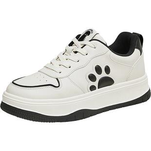 天美意百搭厚底小白鞋运动板鞋女面包鞋休闲鞋新款CQJ21CM4