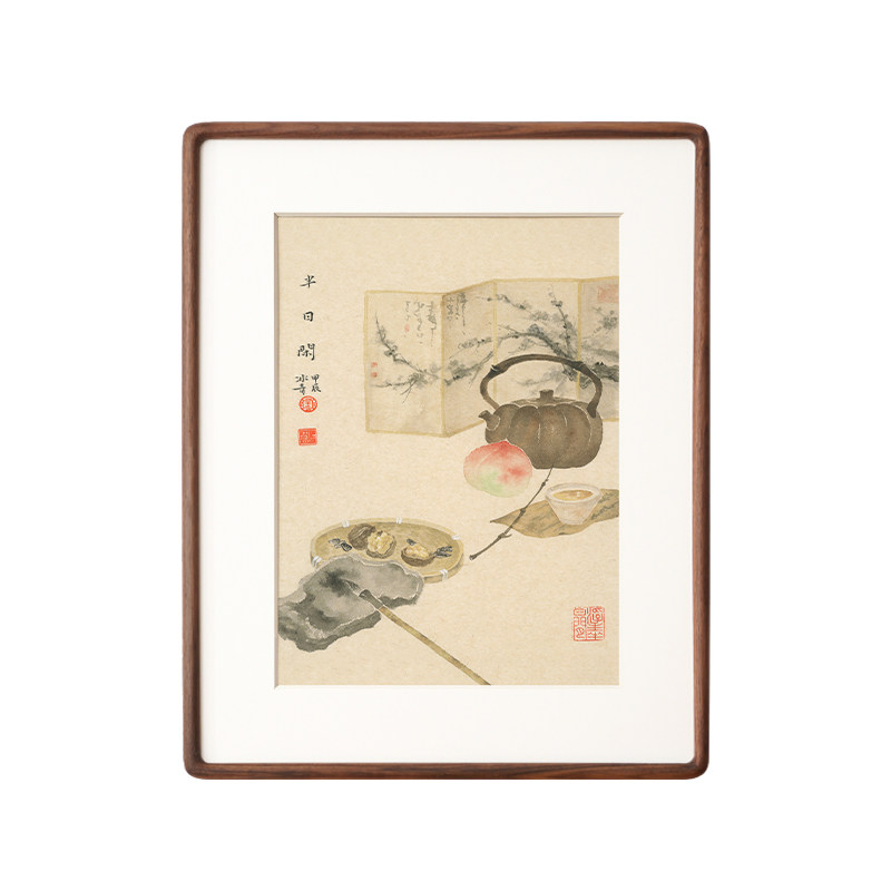 新中式茶室禅意茶壶装饰画