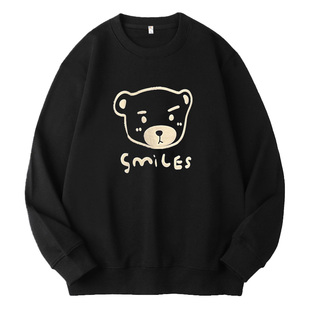 400斤180胸围超大特胖子黑色圆领卫衣男大码宽松春秋季长袖T恤300