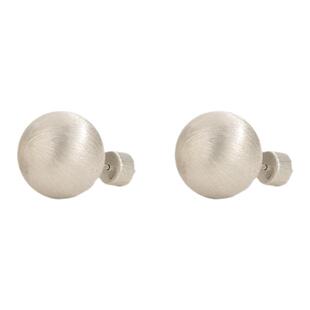 KHEMIA 圆球Nacre耳钉 纯银原创小众设计师拉丝肌理气质耳饰 默叙