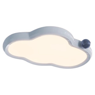 儿童房男孩卧室灯蓝色吸顶灯全光谱护眼云朵灯奶油风超亮灯具