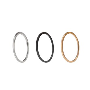 冷淡风闭口黑色素圈叠戴极细戒指钛钢不掉色对戒男女生自律尾戒